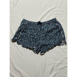 Girls Gap Kids Floral Shorts Size XL Blue